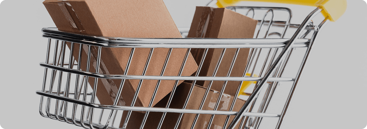 Building materials in cart